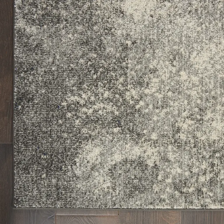 Charcoal and Ivory Abstract Area Rug Photo 2