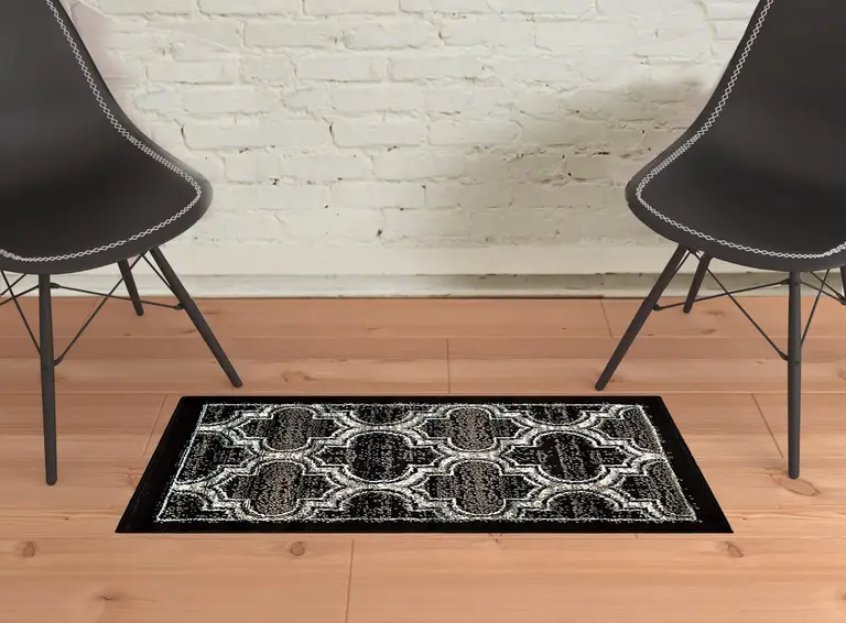 Geometric Stain Resistant Area Rug Photo 5