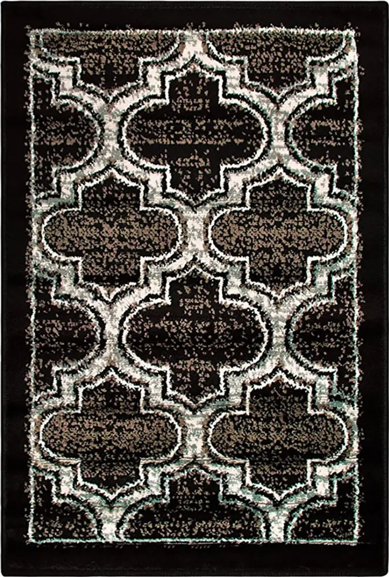Geometric Stain Resistant Area Rug Photo 1