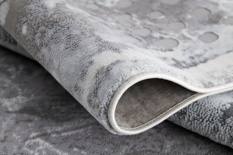 Gray Distressed Abstract Area Rug Photo 2