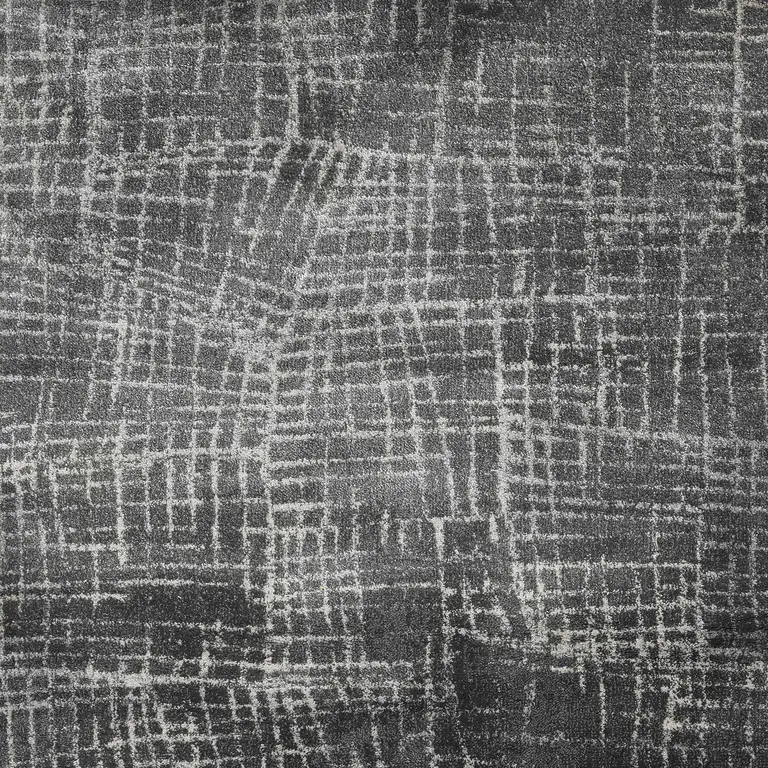 Grey Machine Woven Abstract Scratch Indoor Area Rug Photo 1