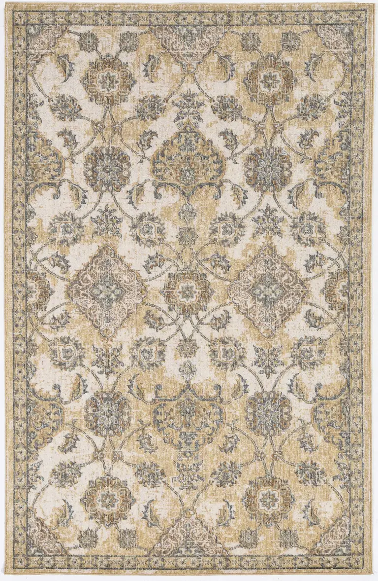 Ivory Sand Vintage Wool Accent Rug Photo 2