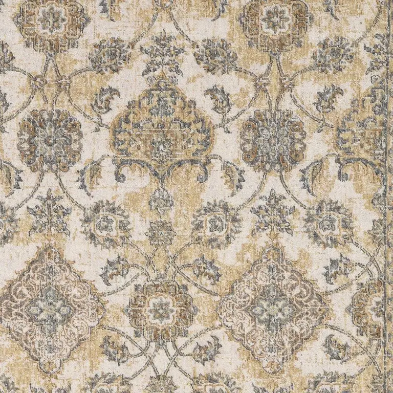 Ivory Sand Vintage Wool Accent Rug Photo 4