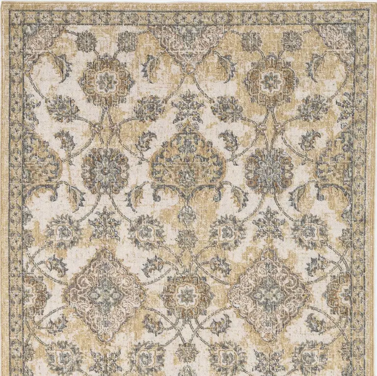 Ivory Sand Vintage Wool Accent Rug Photo 5