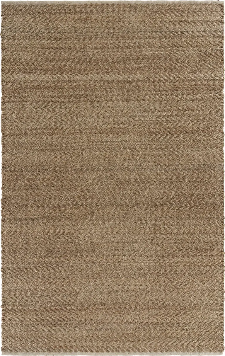 Natural Toned Chevron Pattern Area Rug Photo 1