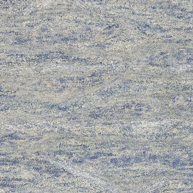 Ocean Blue Hand Tufted Abstract Indoor Area Rug Photo 2