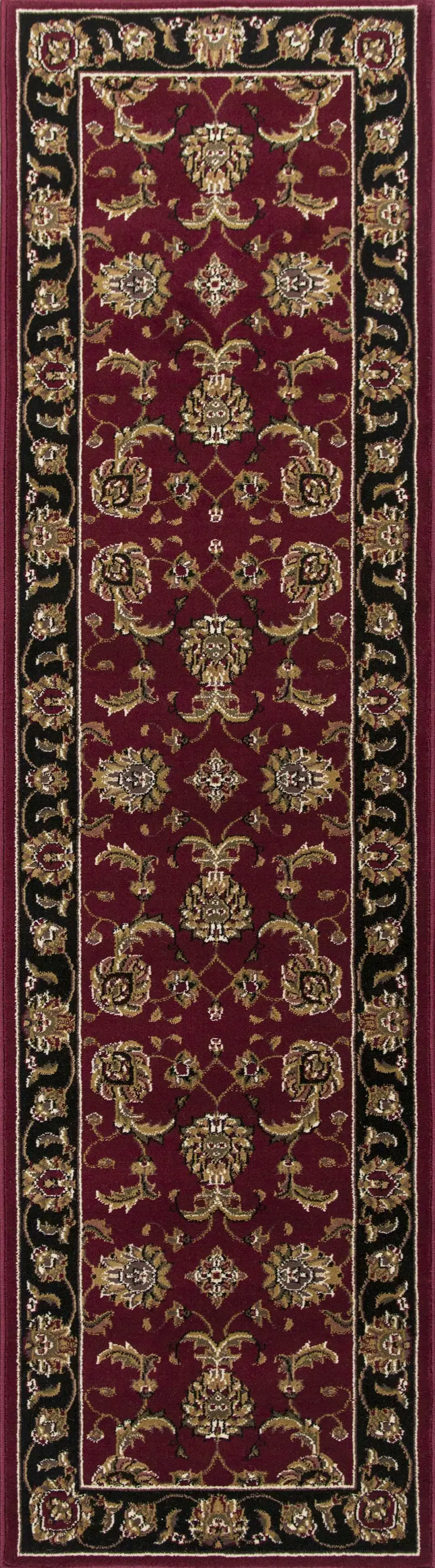 Red or Black Classic Bordered Rug Photo 2