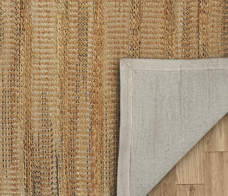 Tan and Gray Intricately Handwoven Area Rug Photo 3