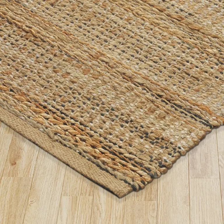 Tan and Gray Intricately Handwoven Area Rug Photo 5