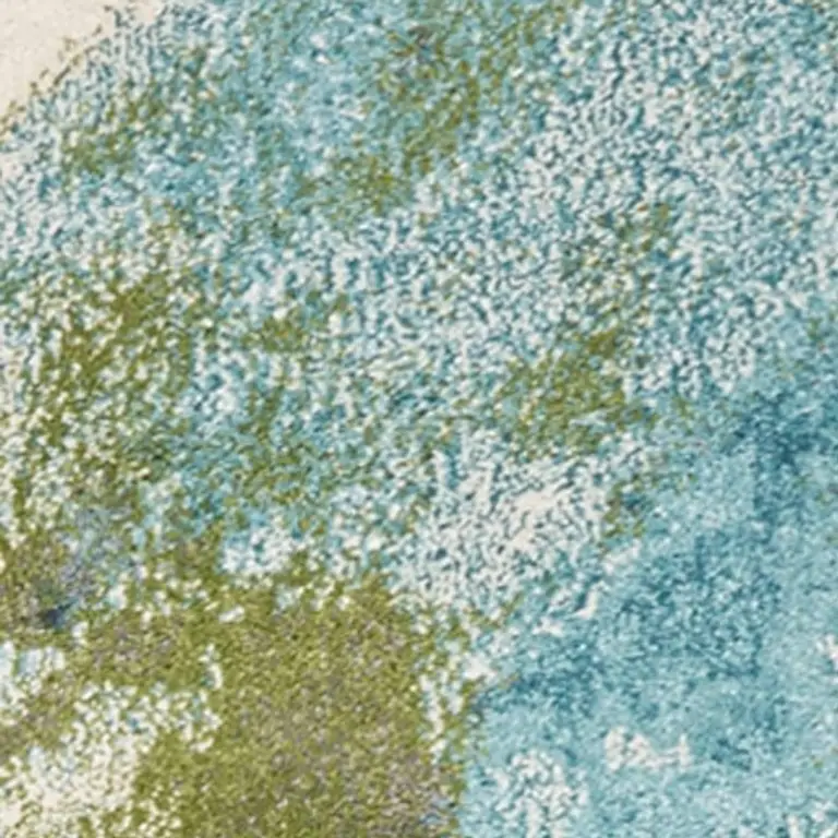 Teal Abstract Splashes Area Rug Photo 3