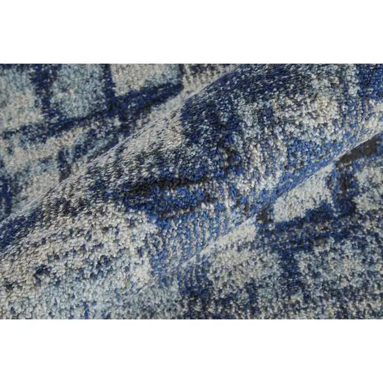 10' Abstract Power Loom Distressed Runner Rug Photo 7