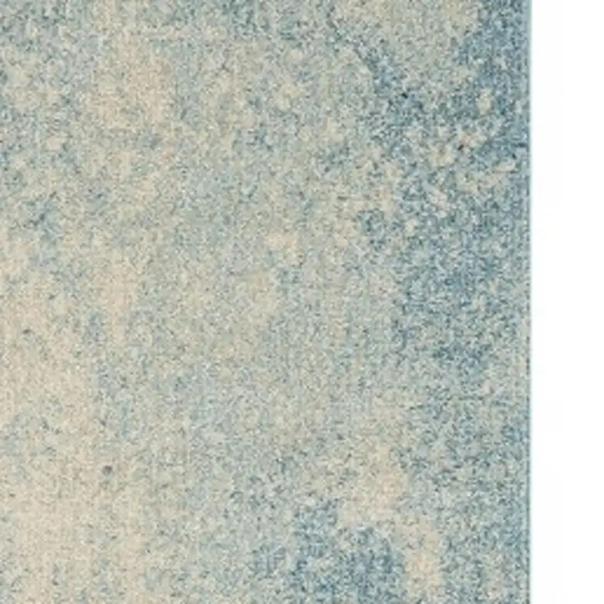 10' Blue Abstract Power Loom Runner Rug Photo 3