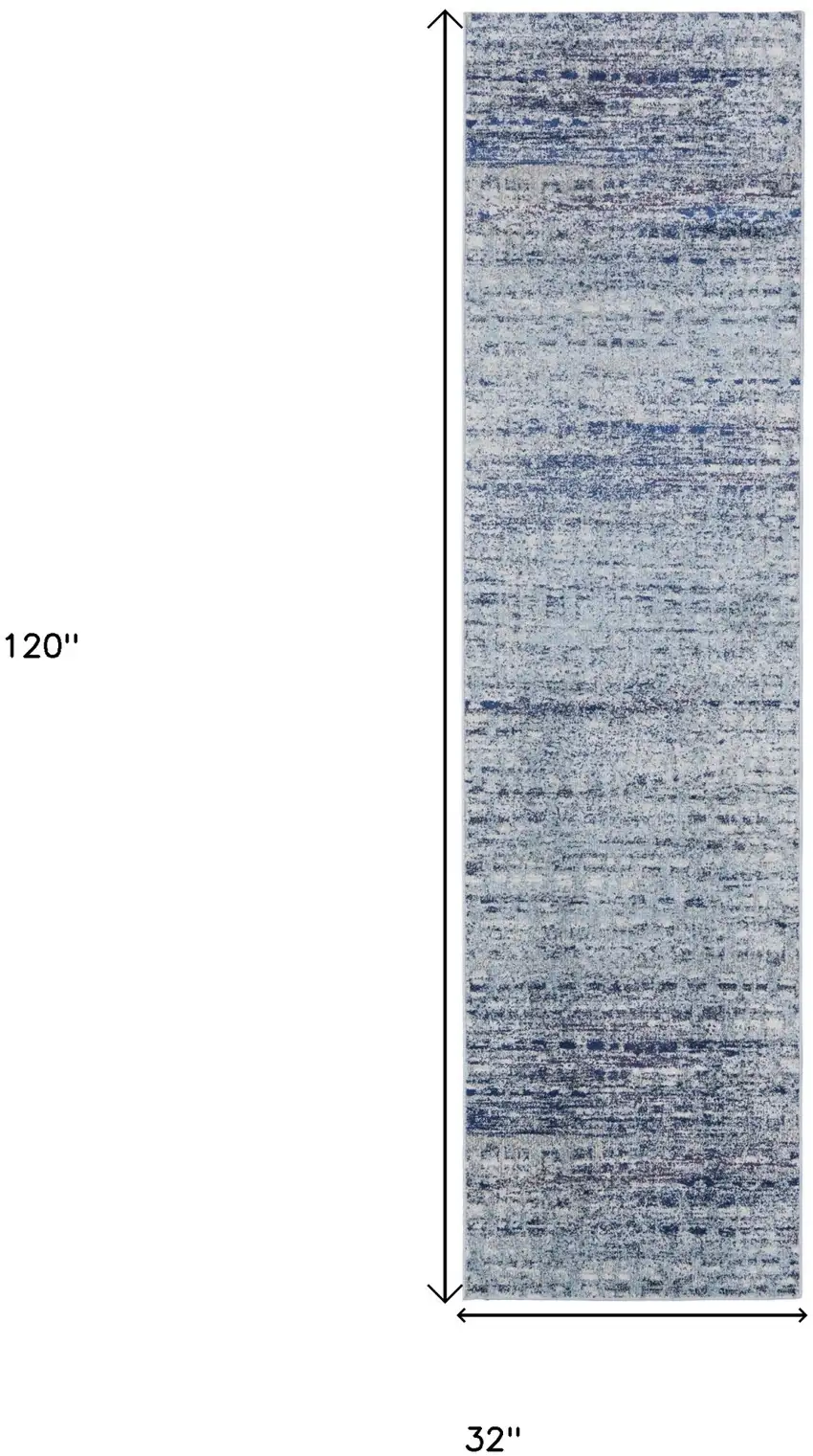 10' Abstract Power Loom Runner Rug Photo 5