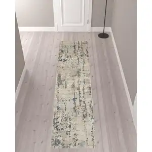 Photo of 10' Abstract Power Loom Runner Rug