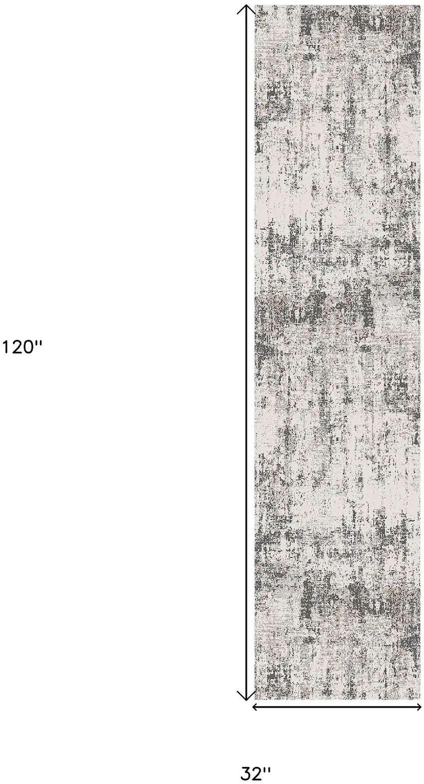 10' Abstract Power Loom Runner Rug Photo 6