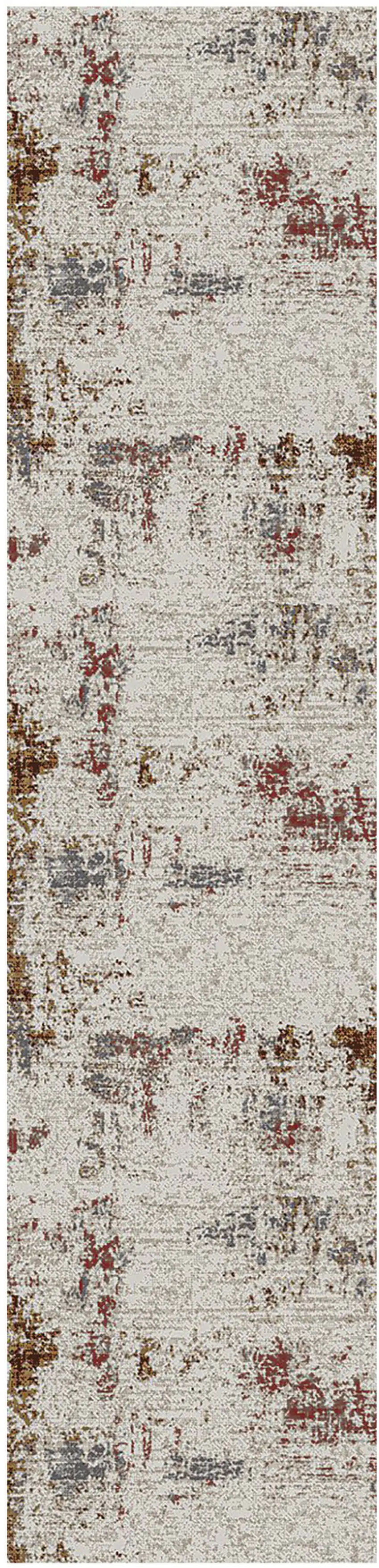 10' Abstract Power Loom Runner Rug Photo 1