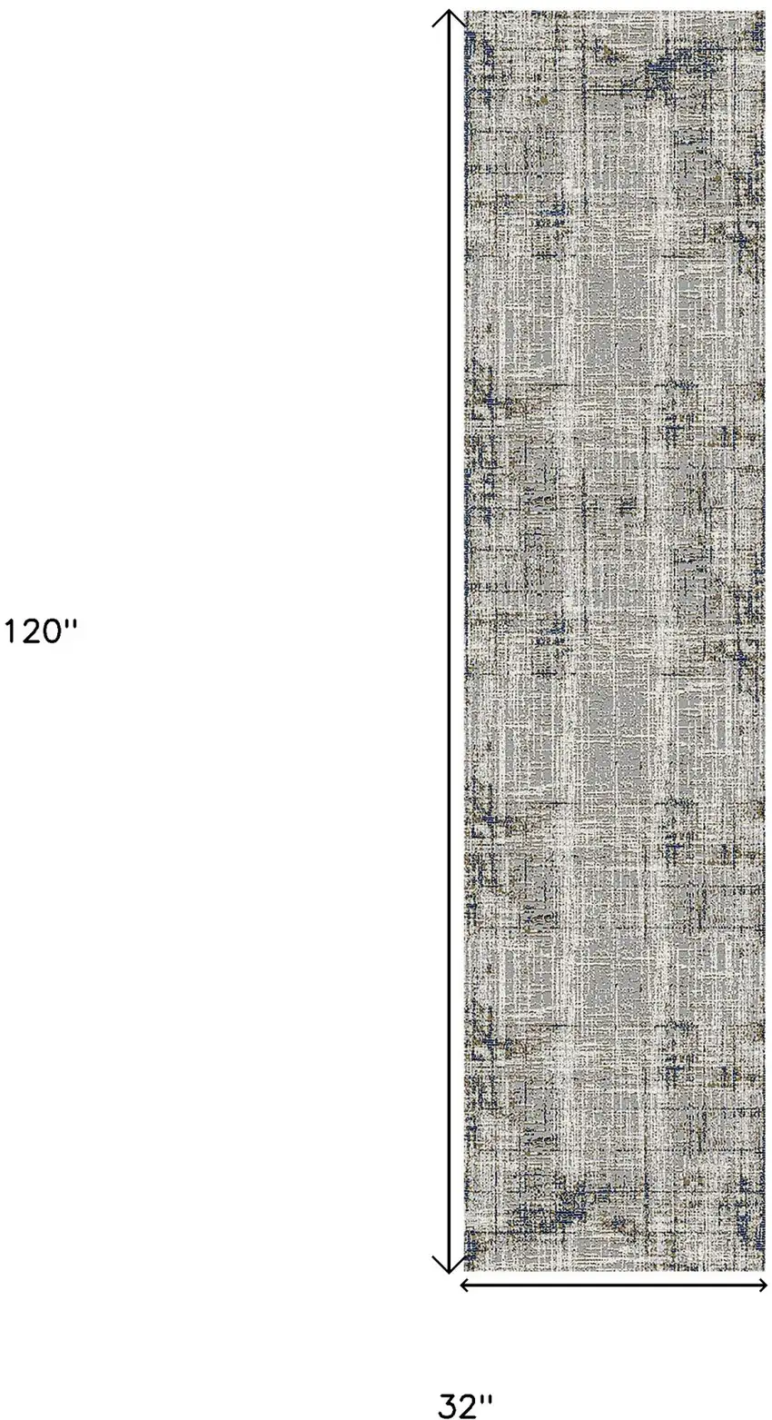 10' Abstract Power Loom Runner Rug Photo 6