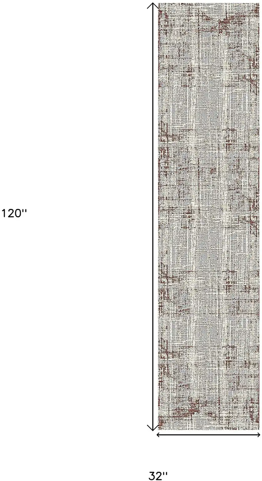 10' Abstract Power Loom Runner Rug Photo 7
