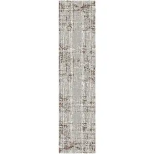 Photo of 10' Abstract Power Loom Runner Rug