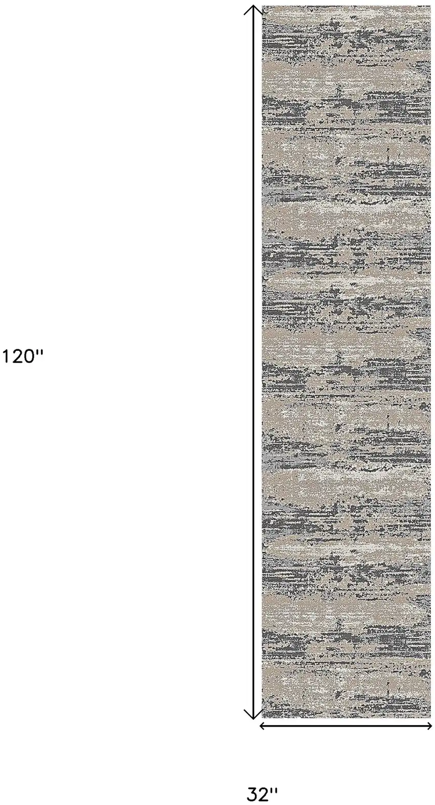 10' Abstract Power Loom Runner Rug Photo 6