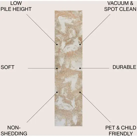 8' Abstract Runner Rug Photo 7