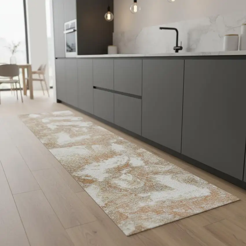 8' Abstract Runner Rug Photo 1