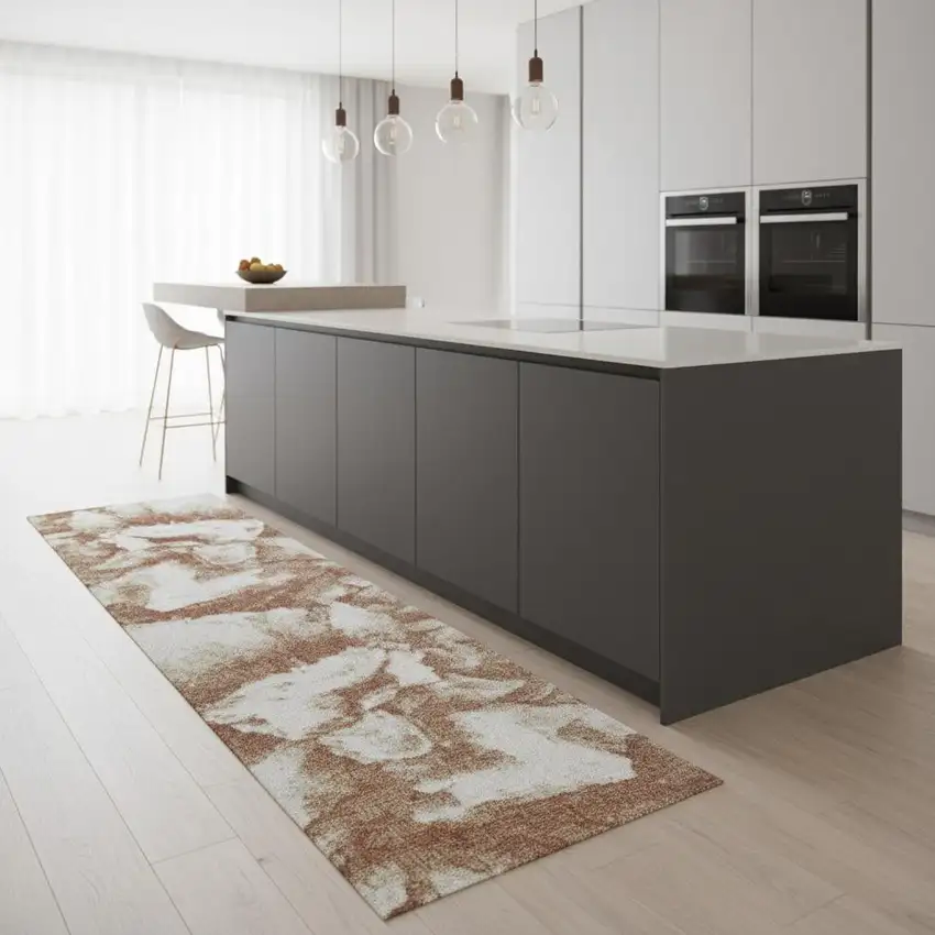 8' Abstract Runner Rug Photo 1