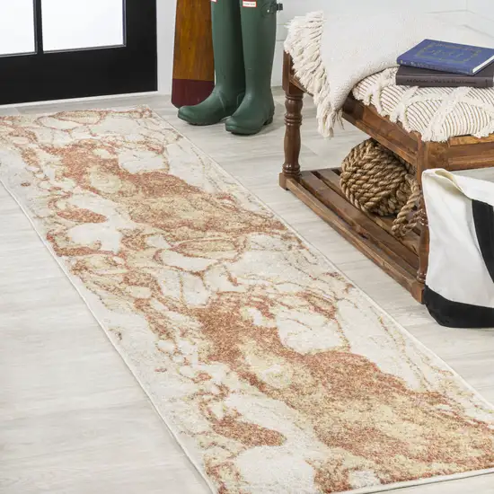 8' Abstract Runner Rug Photo 3