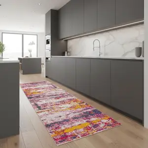 Photo of 8' Abstract Runner Rug