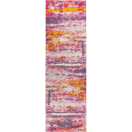 8' Abstract Runner Rug Photo 2