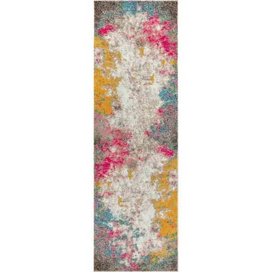 8' Abstract Runner Rug Photo 2