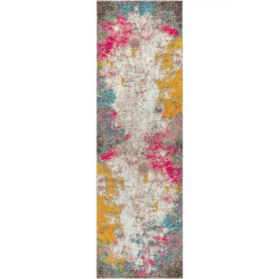 8' Abstract Runner Rug Photo 4
