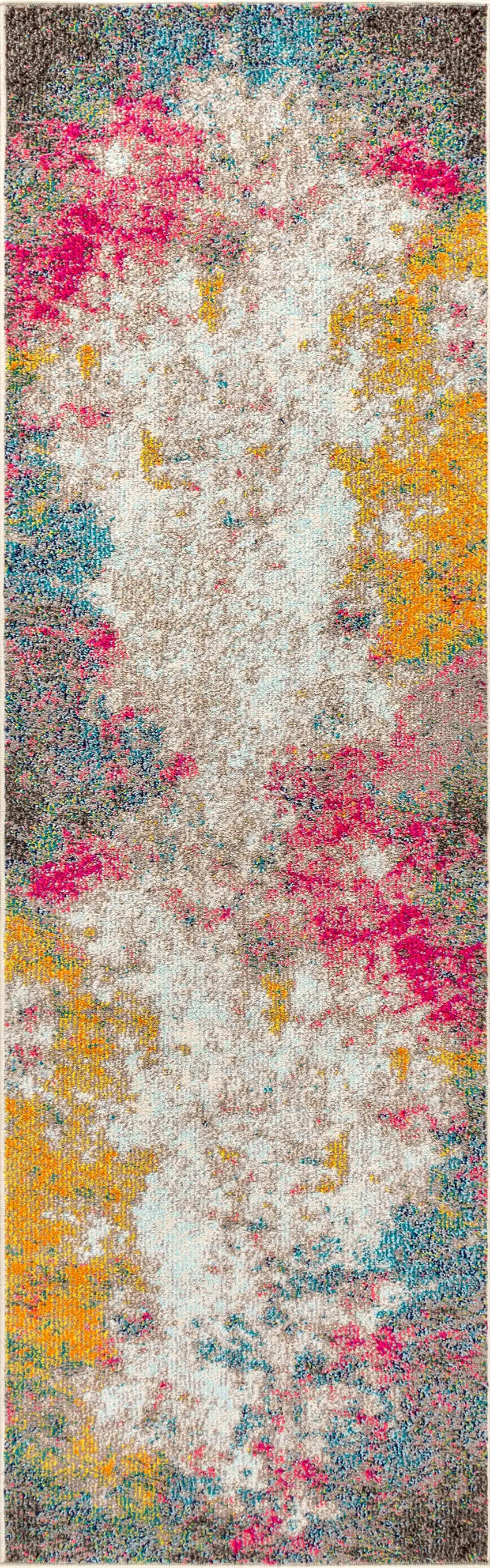 8' Abstract Runner Rug Photo 4