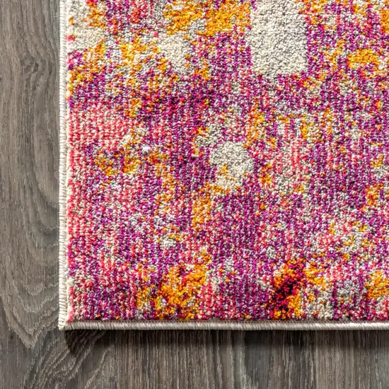 8' Abstract Runner Rug Photo 7
