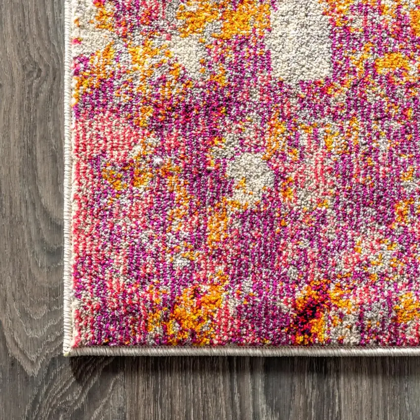 8' Abstract Runner Rug Photo 7