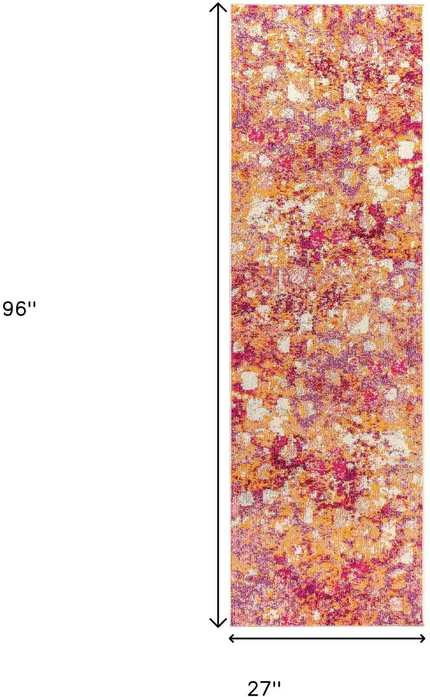 8' Abstract Runner Rug Photo 9