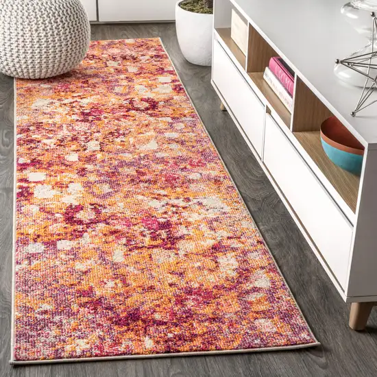 8' Abstract Runner Rug Photo 5