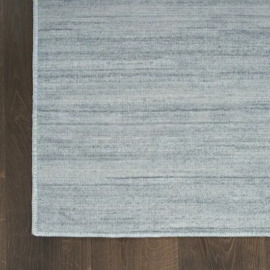 10' Aqua Abstract Washable Runner Rug Photo 4