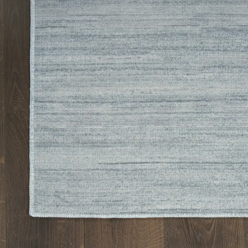 10' Aqua Abstract Washable Runner Rug Photo 4