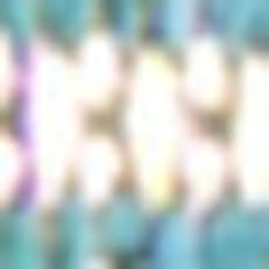 8' Aqua And Cream Striped Indoor Outdoor Runner Rug Photo 2