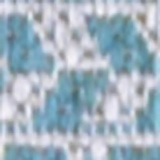 8' Aqua And Light Gray Striped Indoor Outdoor Runner Rug Photo 3