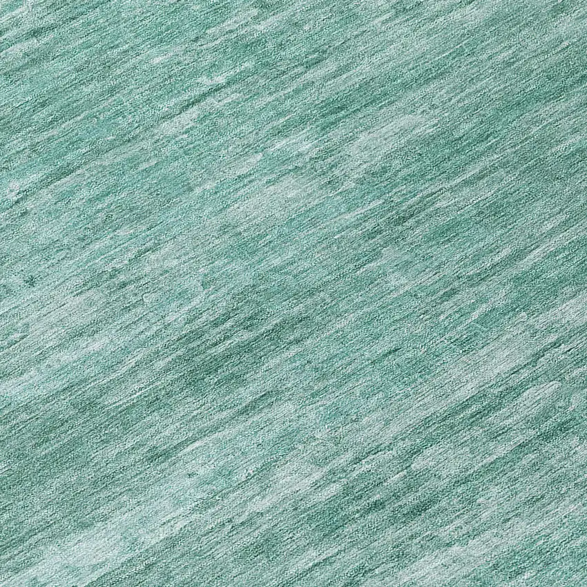8' Aqua And Teal Blue Round Abstract Washable Indoor Outdoor Area Rug Photo 8