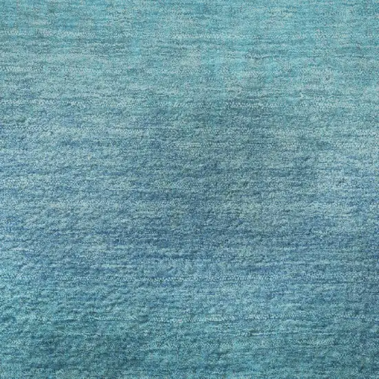 8' Aqua Orange And Copper Ombre Washable Round Rug With UV Protection Photo 9