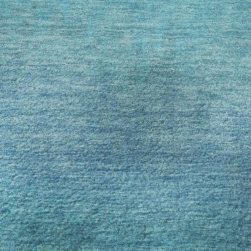 8' Aqua Orange And Copper Ombre Washable Round Rug With UV Protection Photo 9