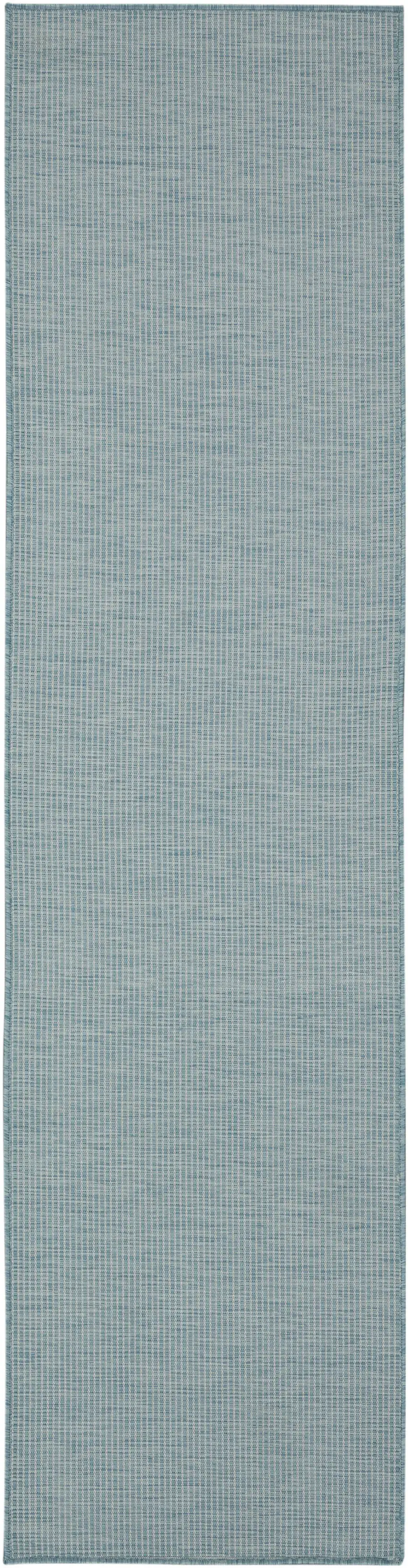 8' Aqua Power Loom Runner Rug Photo 1