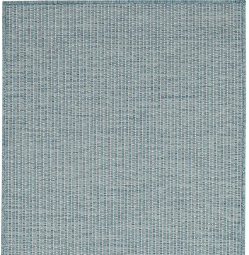 8' Aqua Power Loom Runner Rug Photo 4