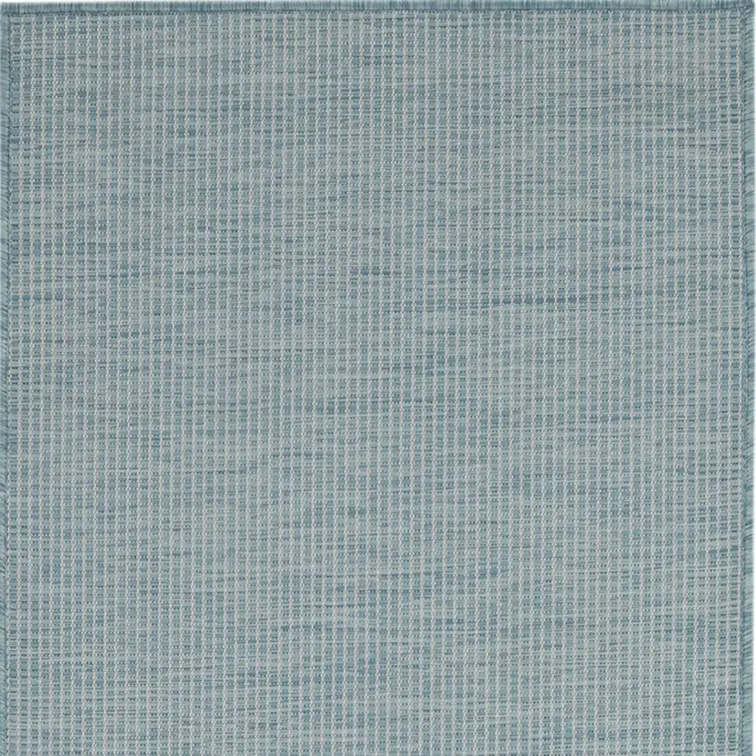8' Aqua Power Loom Runner Rug Photo 8