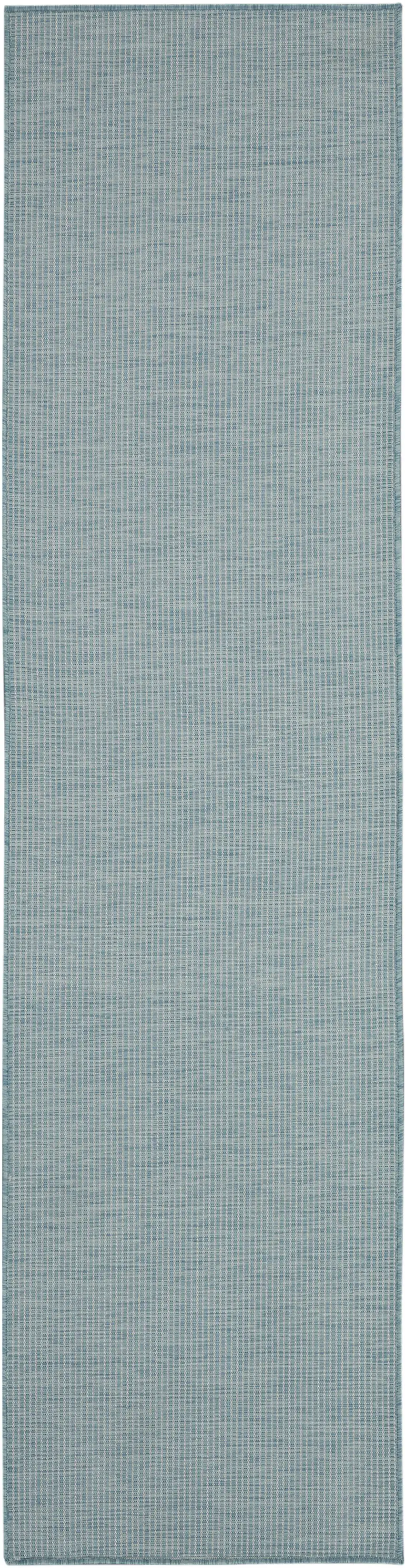 8' Aqua Power Loom Runner Rug Photo 1