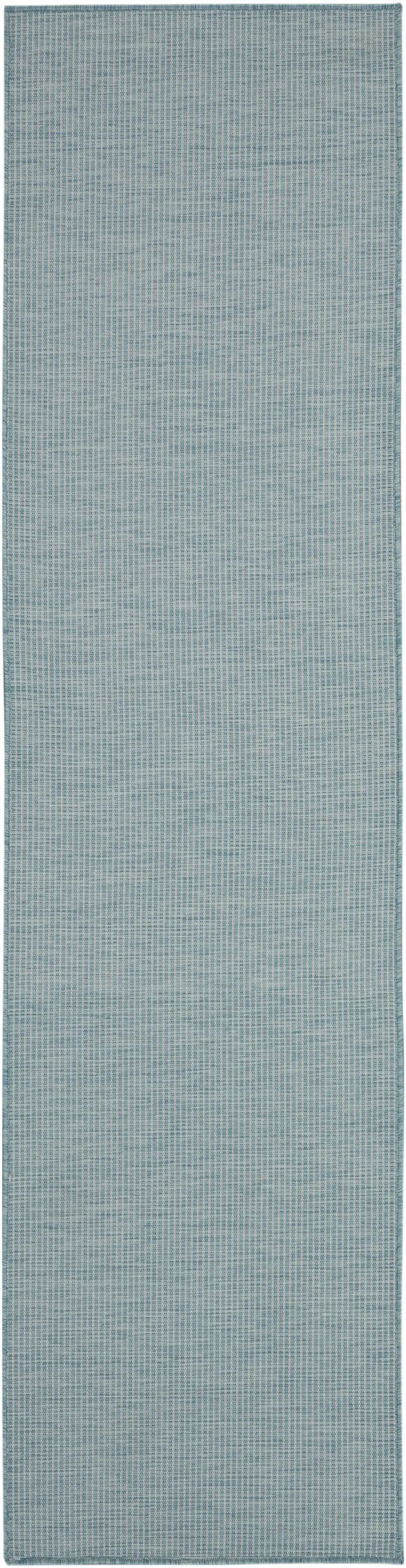 8' Aqua Power Loom Runner Rug Photo 3
