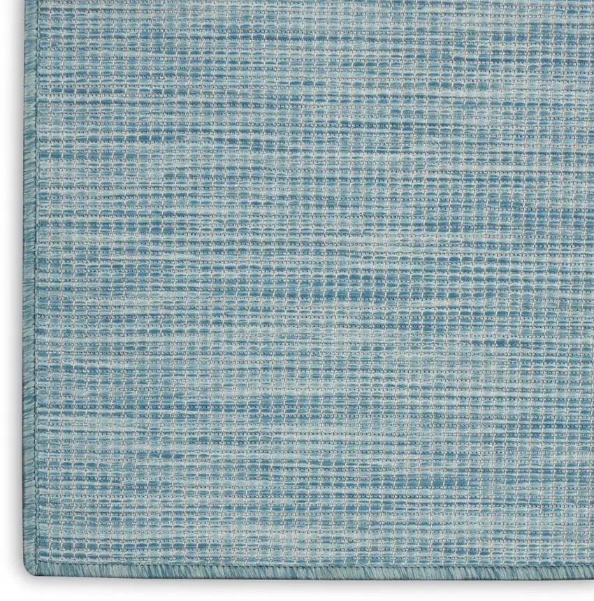 12' Aqua Power Loom Runner Rug Photo 8